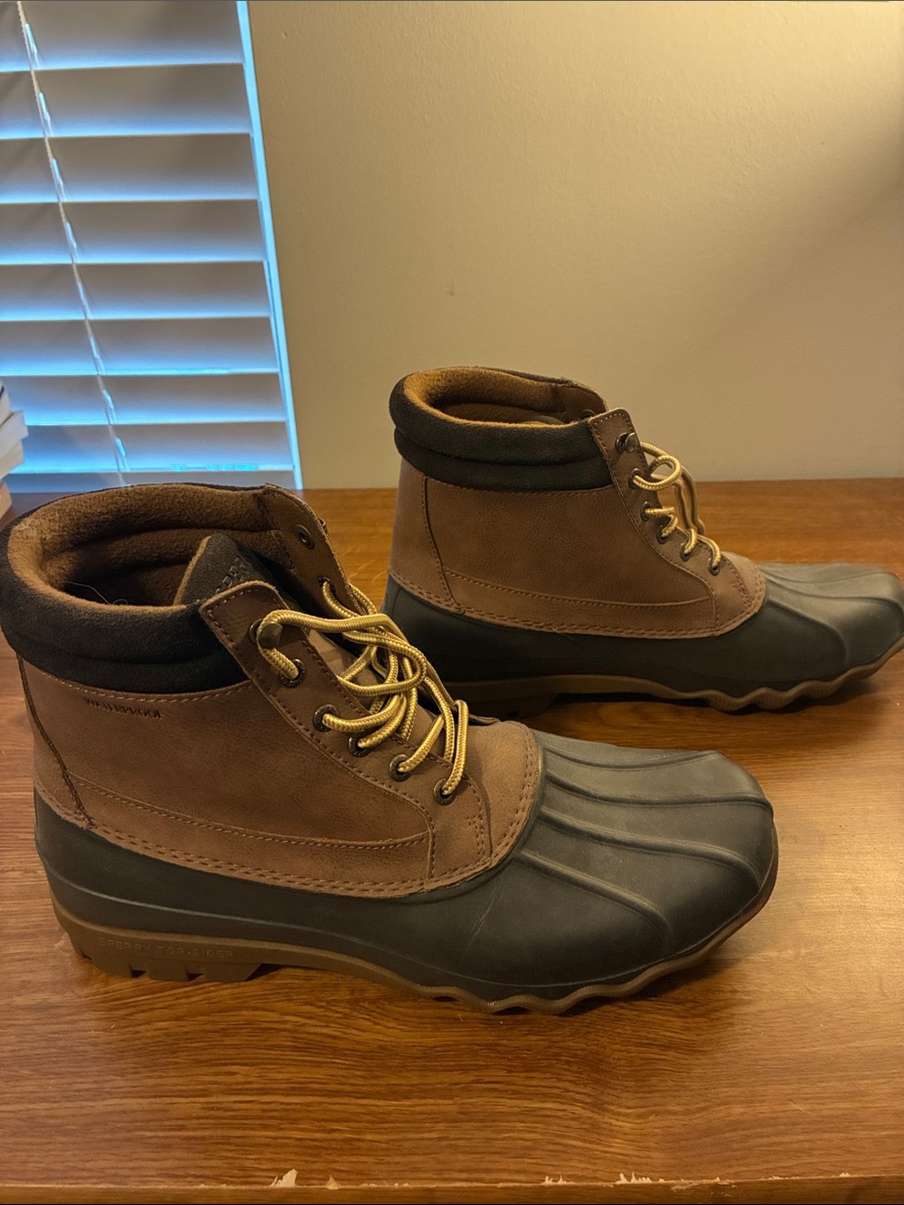 Men's Sperry Brown Duck Boots - Waterproof Lace-Up Outdoor Boots